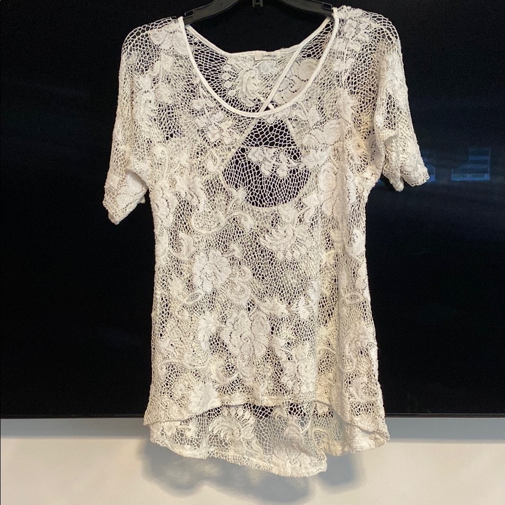 Elegant Lace Women Top - Off White